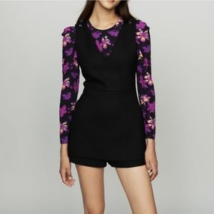 NWT MAJE Irisa Combi Short Trompe Romper Playsuit